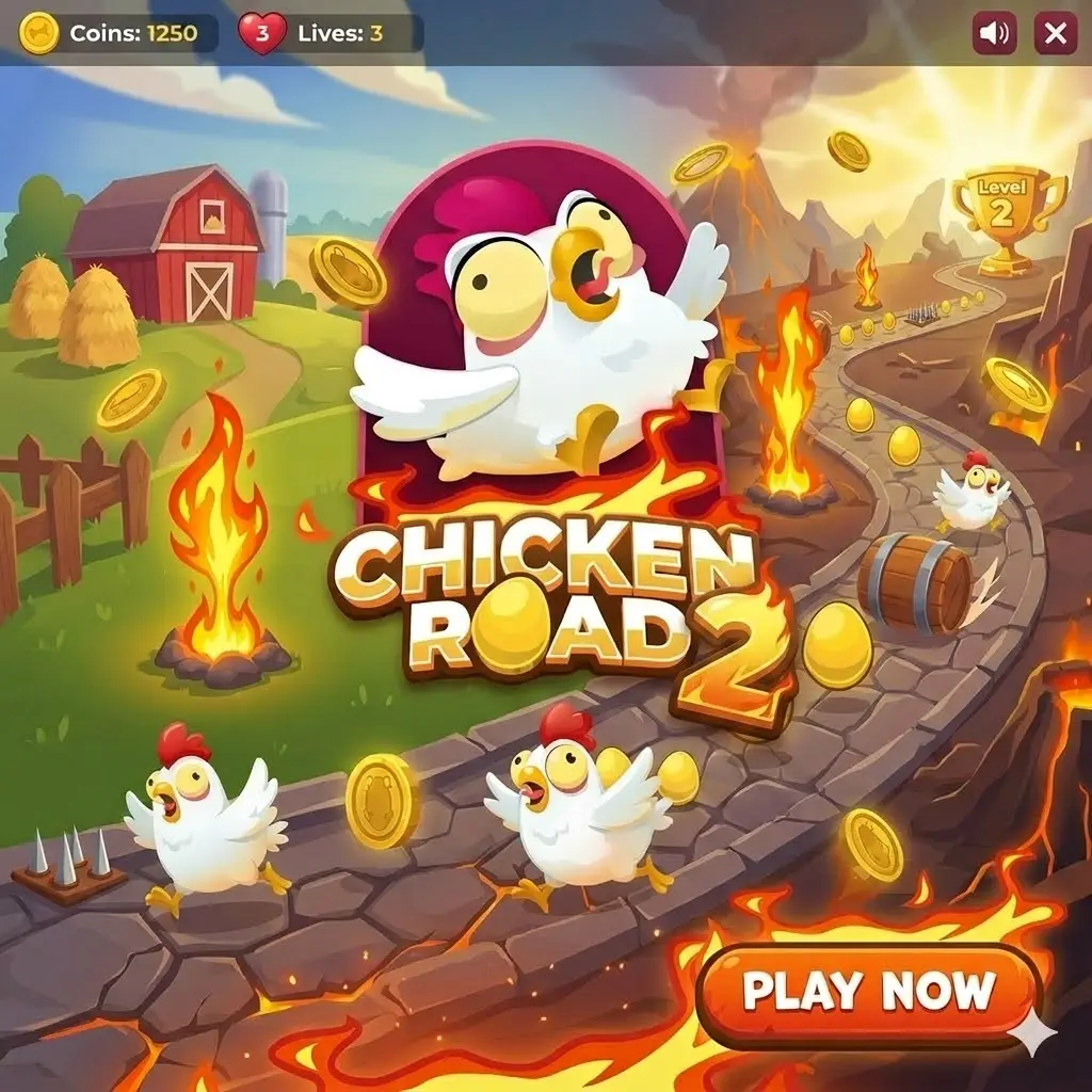 Chicken road slot játékmenet képernyő